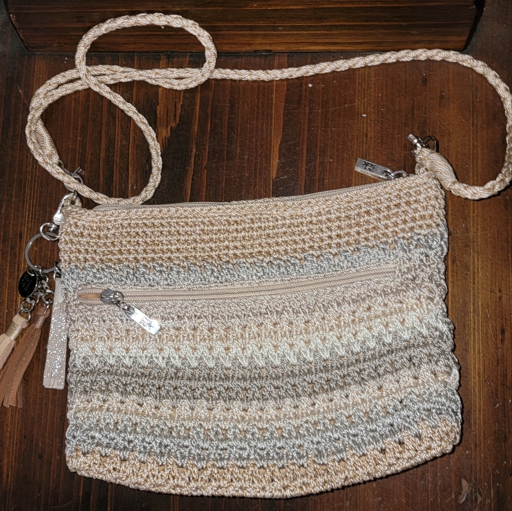 Saks crocheted handbag